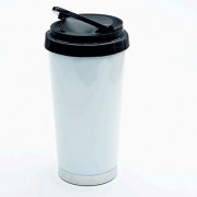 Металлический стакан белый