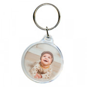 Брелок акриловый 33x33 мм круглый 2 ст.