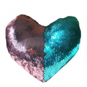 Подушка с паетками-антистрес синяя