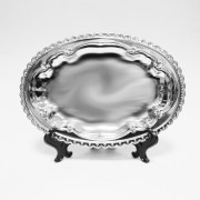 Тарелка овальная, металлическая