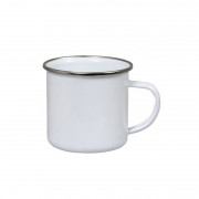 Кружка белая металлическая