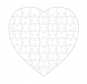 Пазл-сердце 19x19 75 элем.
