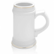 Фотокружка пивная 0,6 л. с золотым ободком