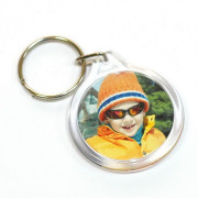 Пластиковый брелок круглый