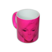 Кружка матовая розовая неоновая